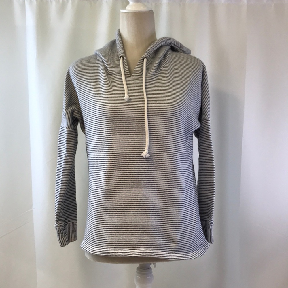 O’Neill Blue & White Striped Hooded Sweatshirt XSmall